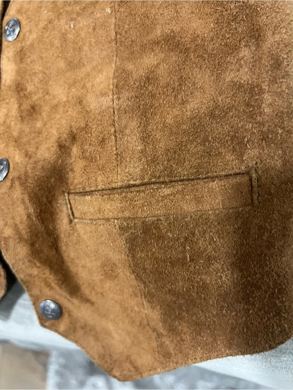 SCULLY Kids Suede Western Vest in Bourbon - Size Small (6-8)